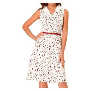 Sleeveless Collar Floral Dress